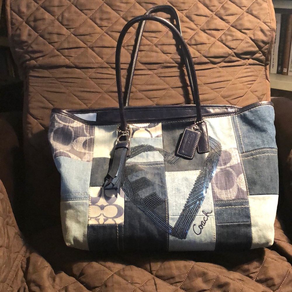 Coach Denim Patchwork Bag
